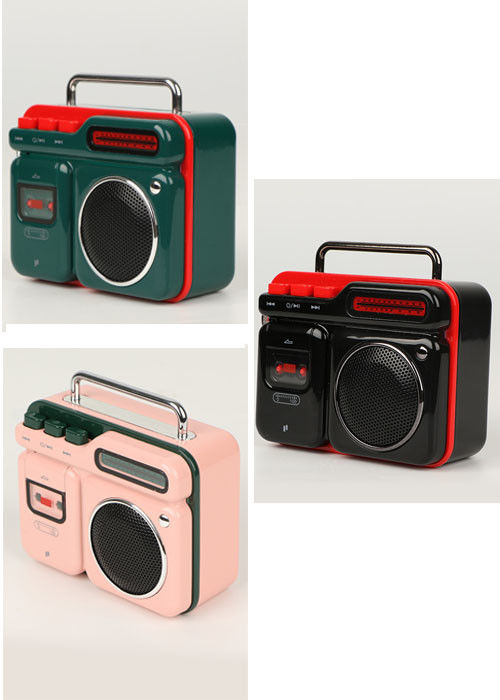 Mini Portable Bluetooth Speaker Metal Housing Paten Desain Jenis Radio