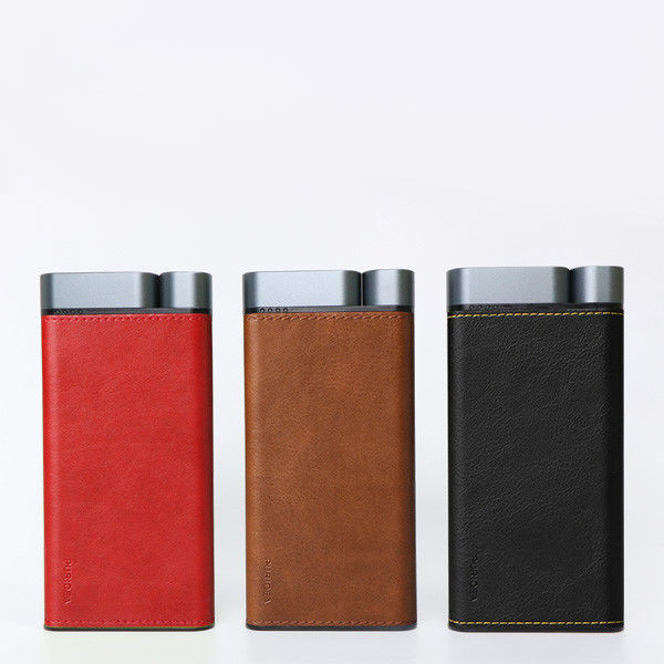 10000mAh PD20W Power Bank Metal Shell Leather Finish 2pcs USB-A 1PC Port Tipe-C