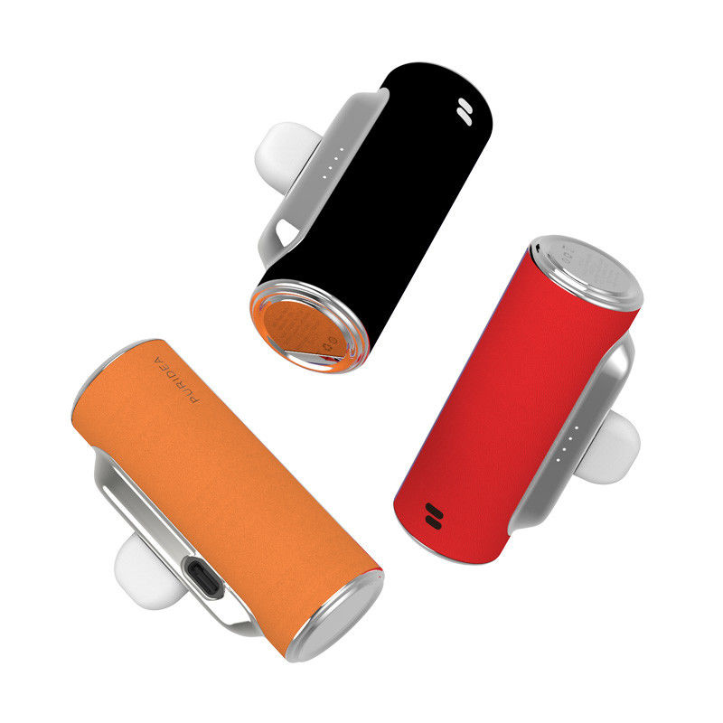 Power Bank Kulit Kompak Berwarna Lebih dari 300 Kali Hidup Siklus Dengan Konektor USB-C