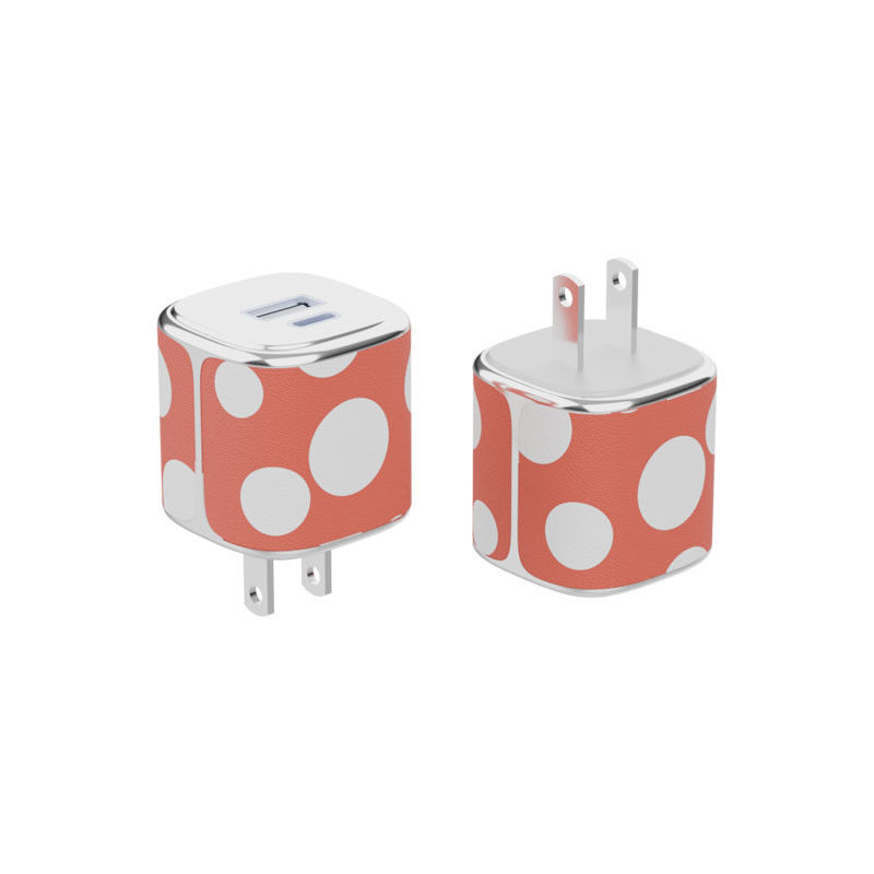 Dual Port Type C Wall Charger / Charger GaN Kecil Dengan Shell Kulit